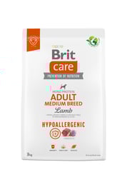 Brit Care Dog Hypoallergenic Adult Medium Breed, jagnięcina i ryż, 3 kg Hipoalergiczna karma dla dorosłych psów średnich ras