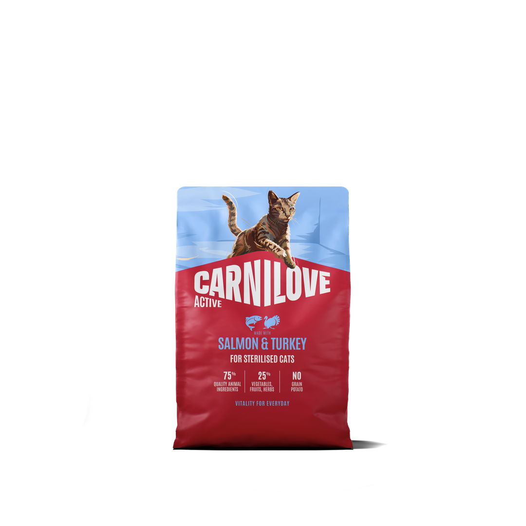 CARNILOVE ACTIVE Cat Dry Made with Salmon & Turkey for Sterilised Adult All Breeds 2kg