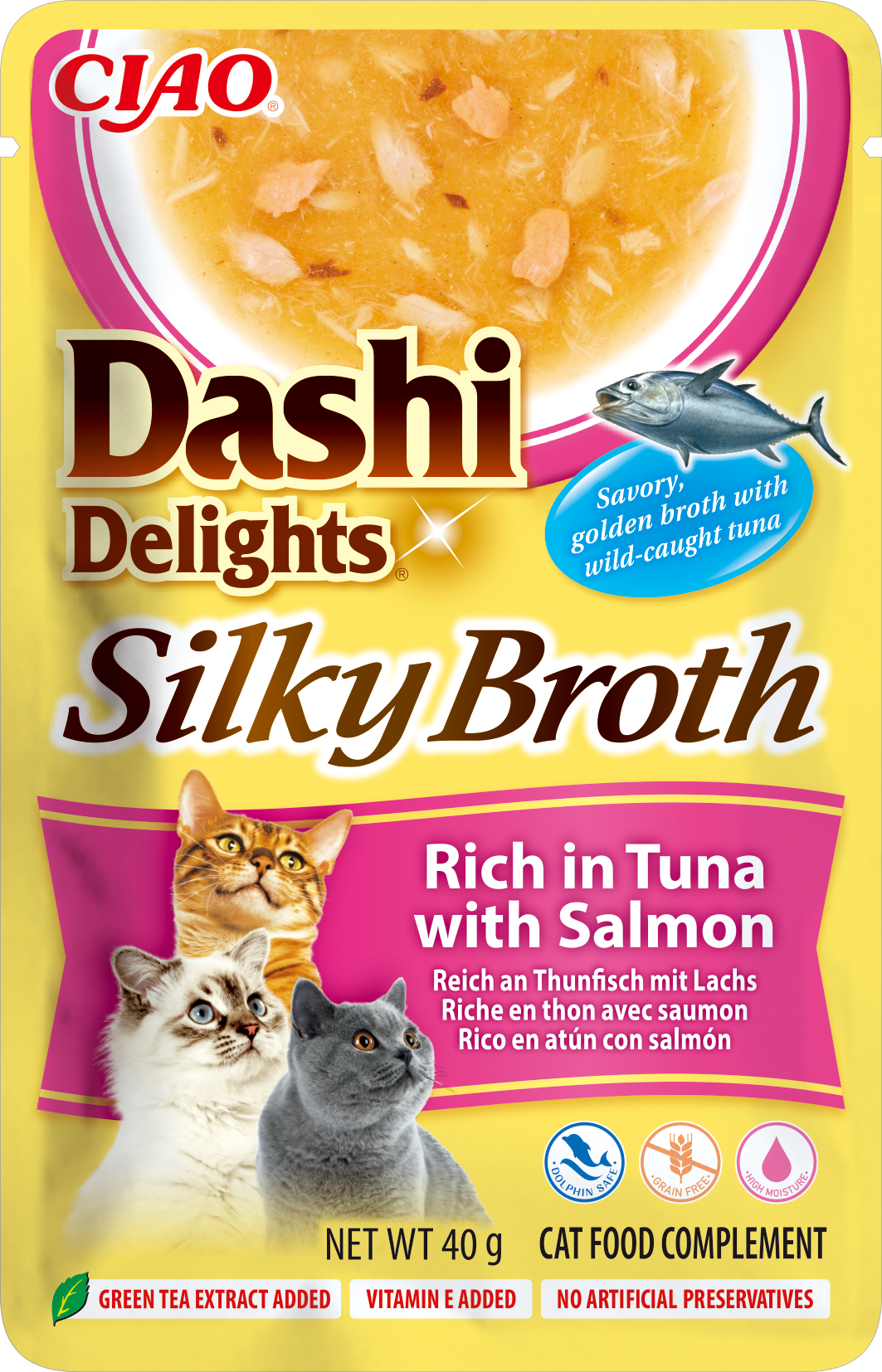 Inaba Cat DASHI DELIGHTS Silky Broth Tuna & Salmon 40g