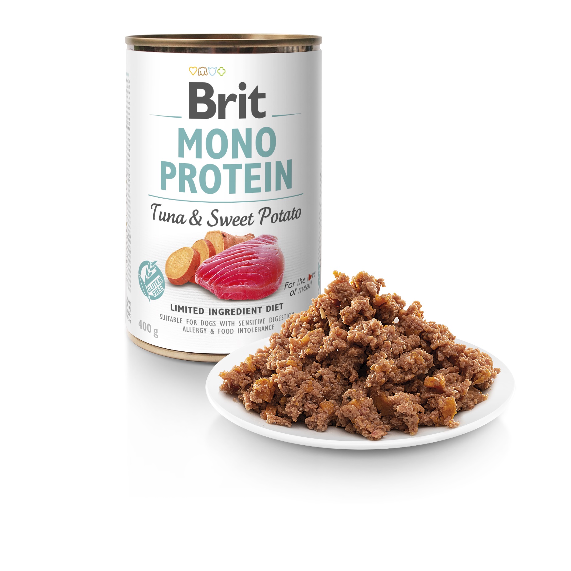 Brit Mono Protein, tuńczyk i bataty, 400 g Monobiałkowa, hipoalergiczna karma mokra dla psów
