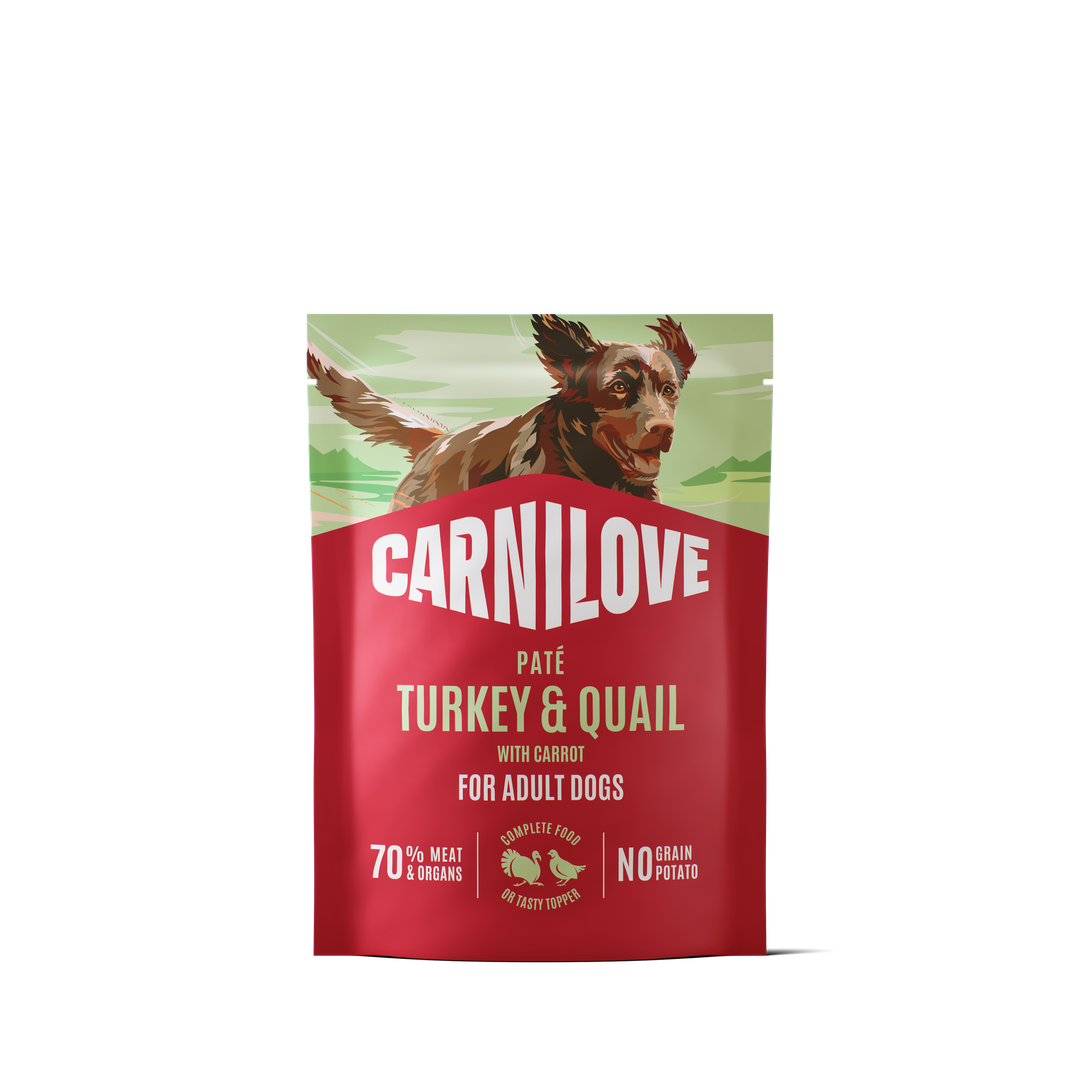 CARNILOVE Dog POUCH Paté Turkey & Quial with Carrot 300g