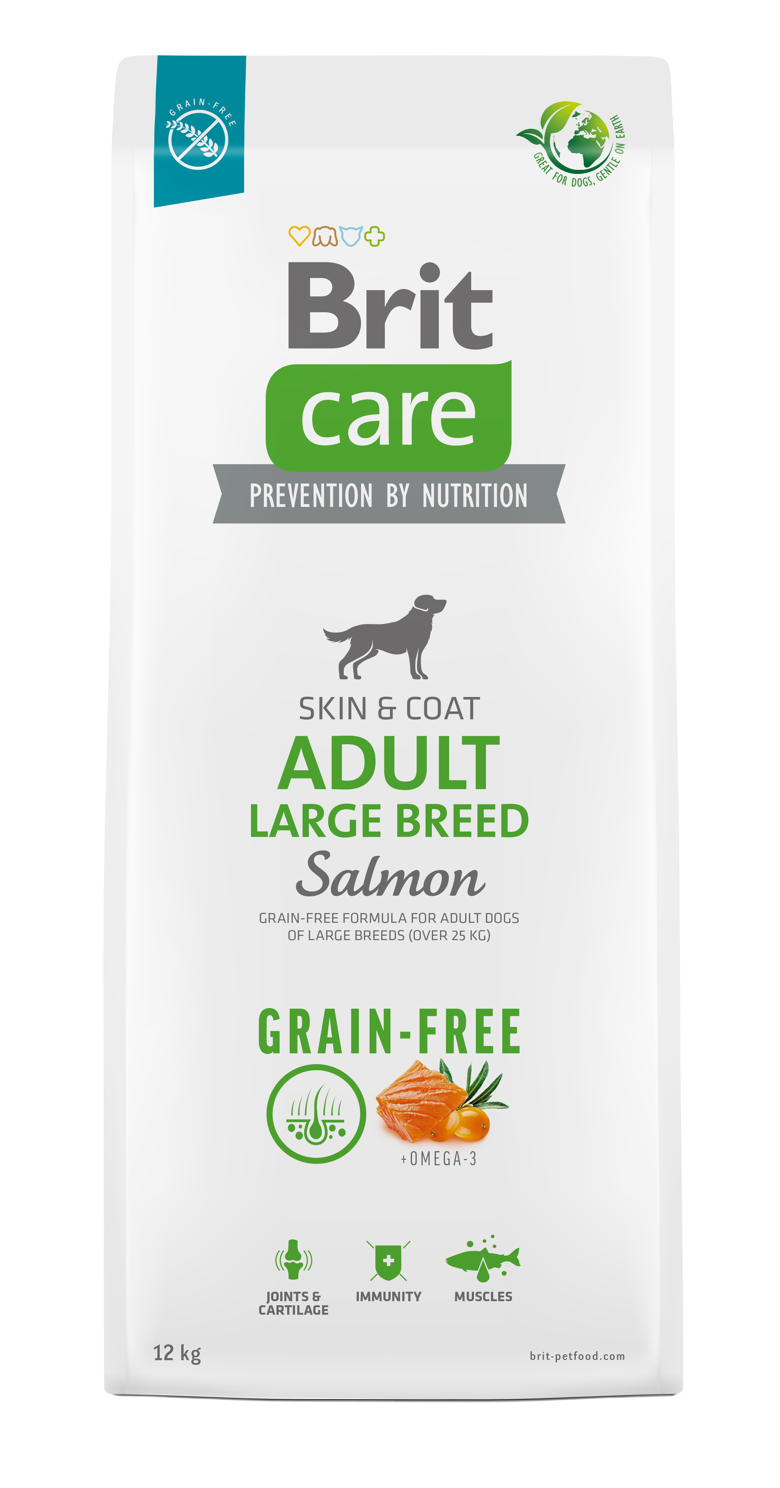 Brit Care Dog Grain-Free Adult Large Breed, łosoś i ziemniaki, 12 kg Bezzbożowa karma dla dorosłych psów dużych ras