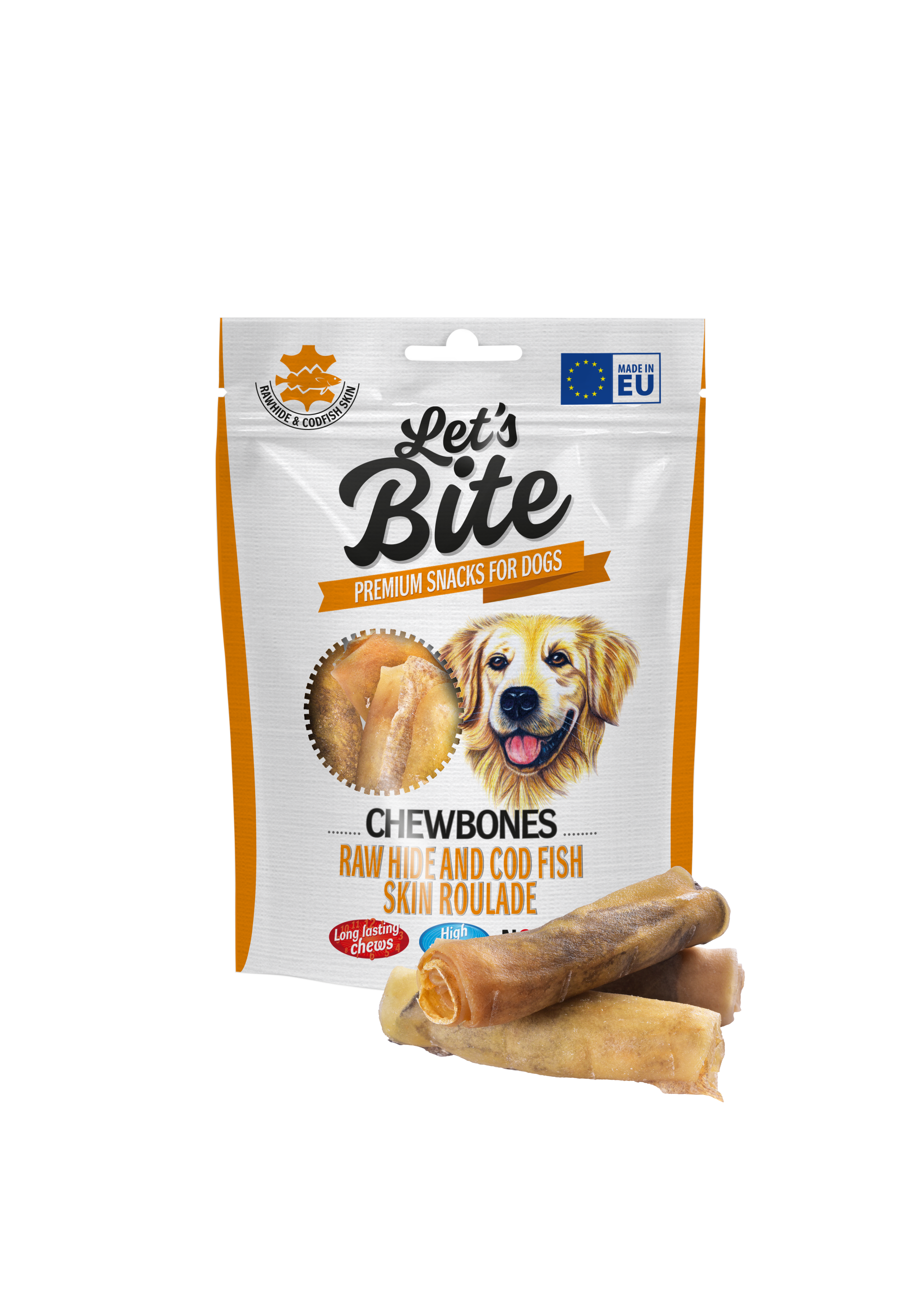 Let's Bite Chewbones Raw Hide & Cod Skin 135 g