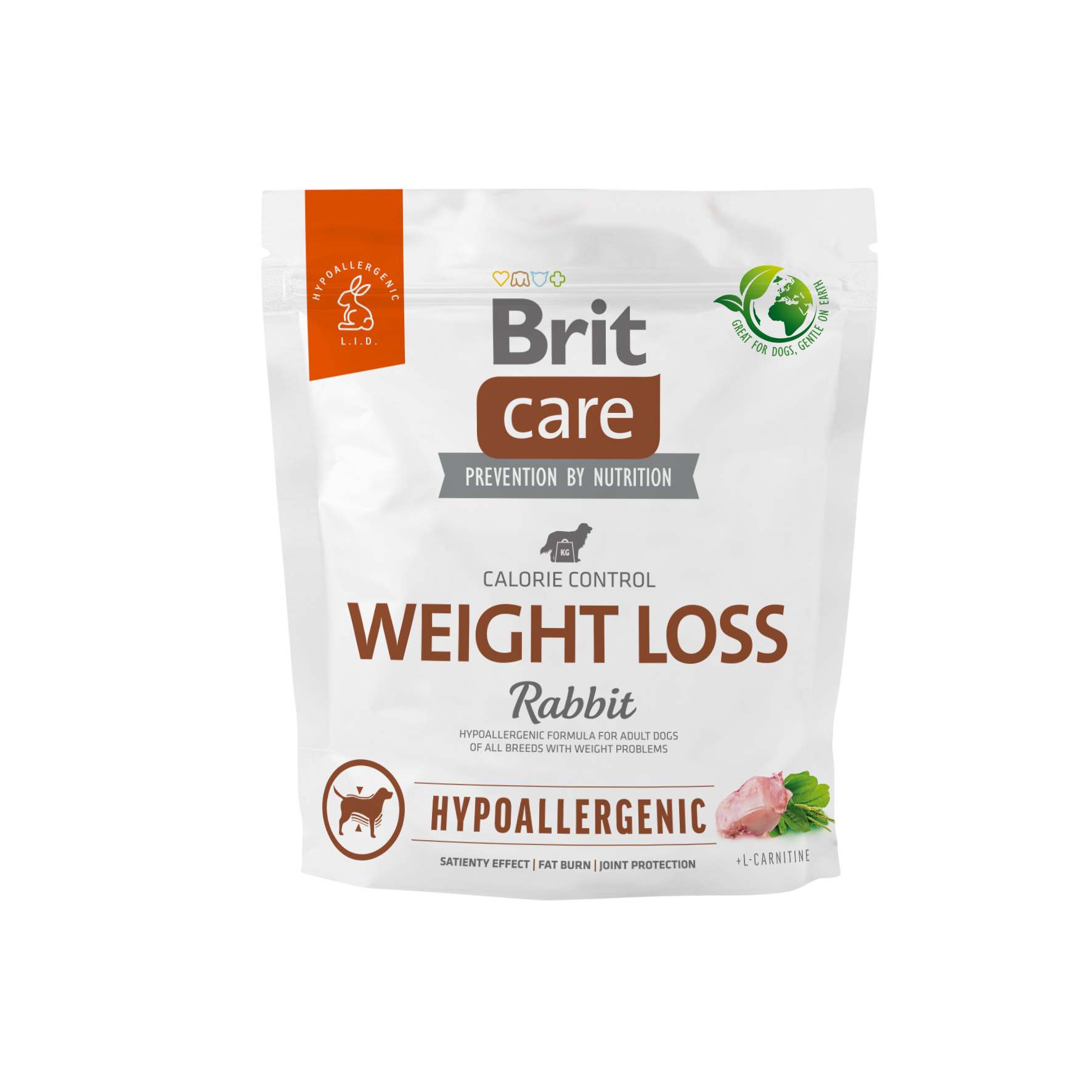 Brit Care Dog Hypoallergenic Weight Loss, królik i ryż, 1 kg Hipoalergiczna karma dla dorosłych psów wszystkich ras z problemami z nadwagą