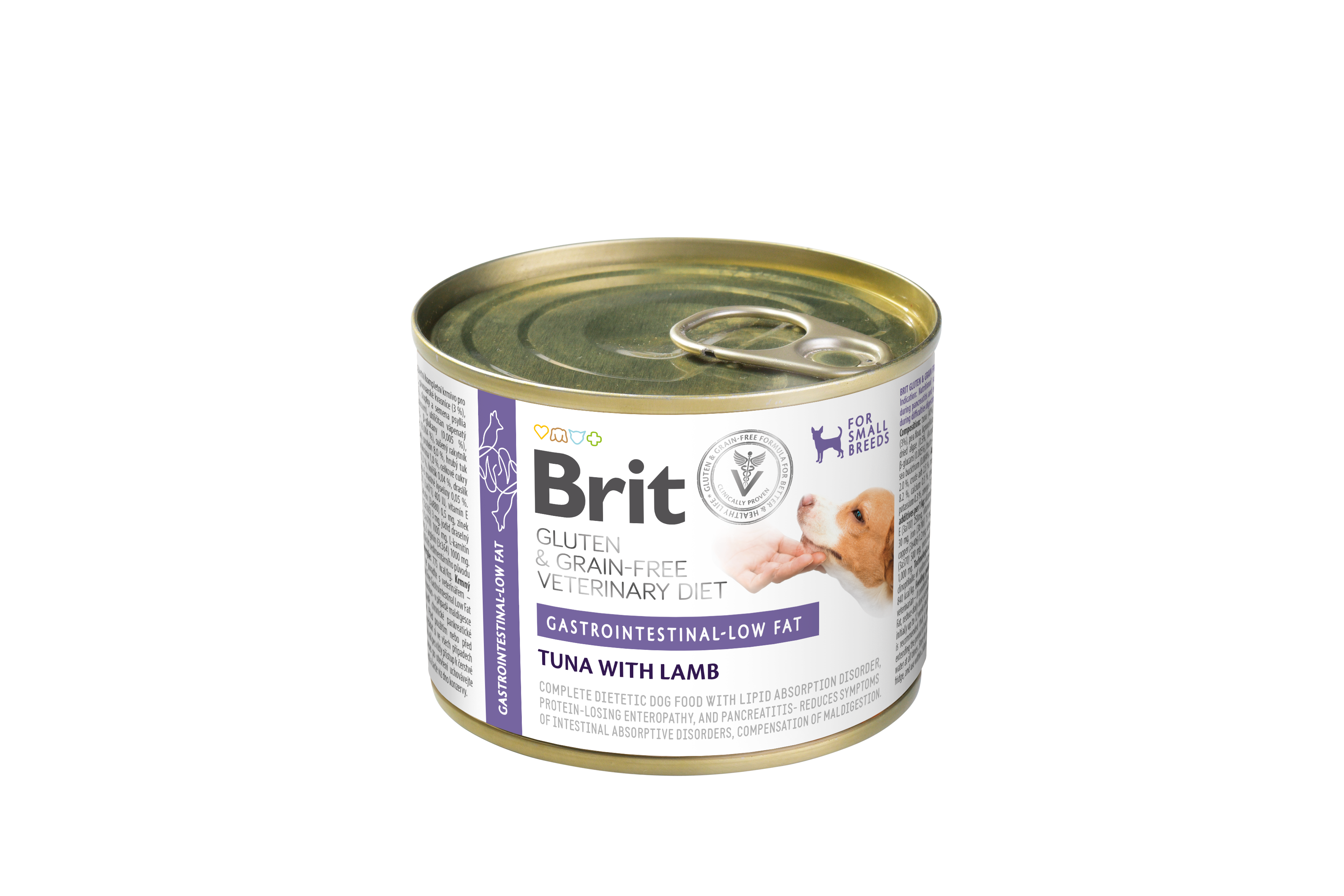 Brit Veterinary Diet Dog Gastrointestinal Low Fat, tuńczyk i jagnięcina, 200 g Dietetyczna karma o niskiej zawartości tłuszczu dla psów