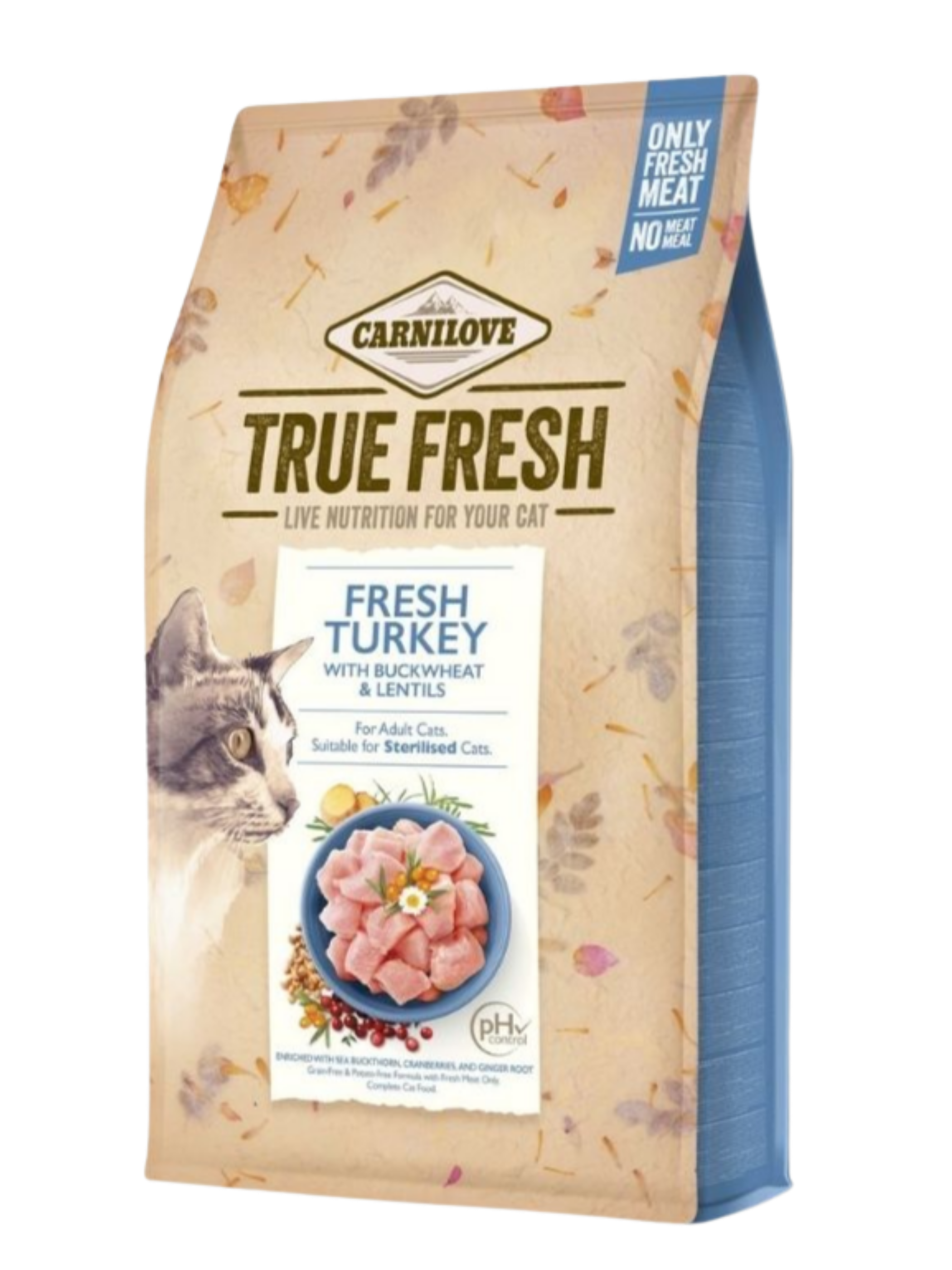 Carnilove True Fresh Cat, indyk, 1,8kg Pełnoporcjowa karma dla dorosłych kotów