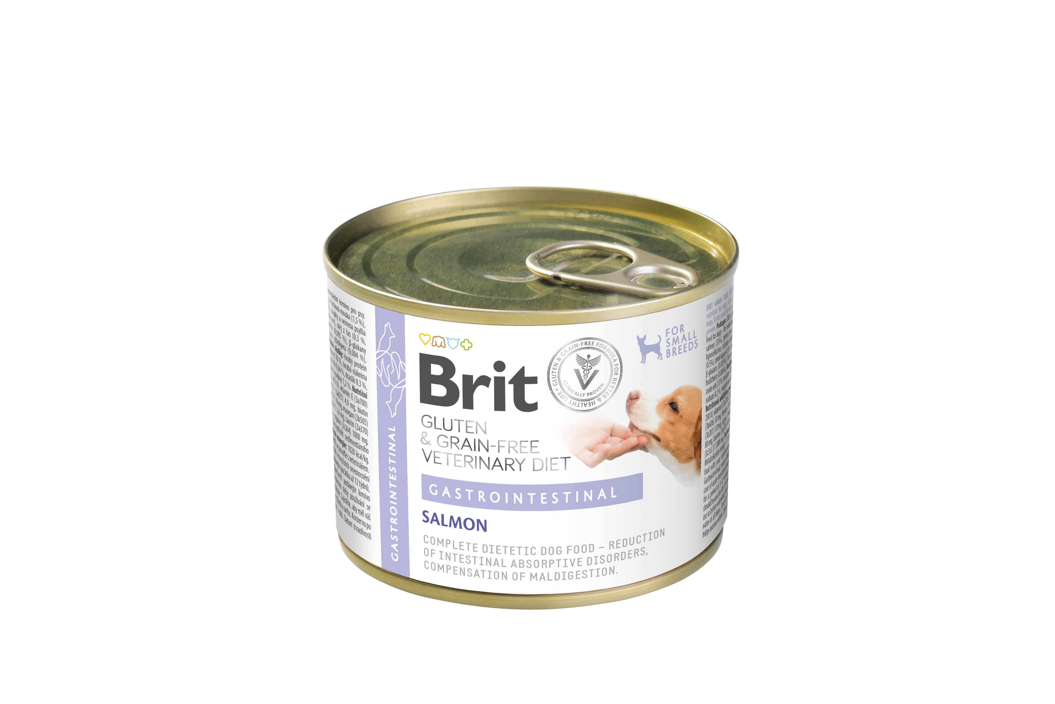 Brit Veterinary Diet Dog Gastrointestinal, łosoś z groszkiem, 200 g Dietetyczna karma dla psów z problemami przewodu pokarmowego