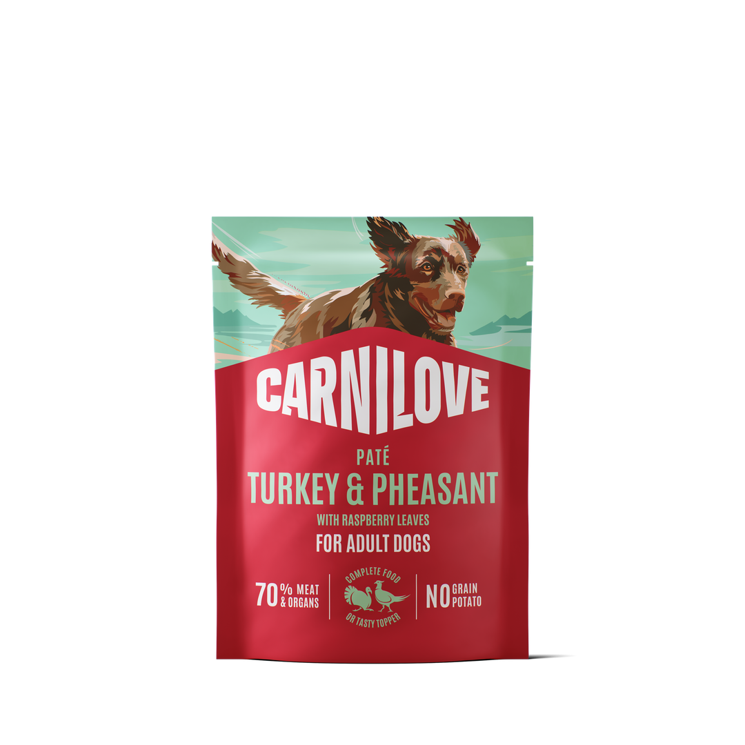 CARNILOVE Dog POUCH Paté Turkey & Pheasant with Raspberry Leaves 300g