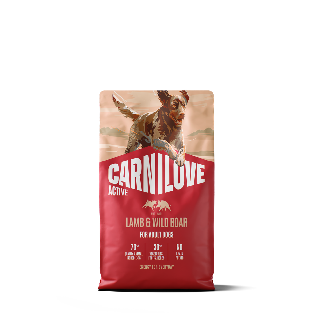 CARNILOVE ACTIVE Dog Dry Made with Lamb & Wild Boar for Adult All Breeds 4kg