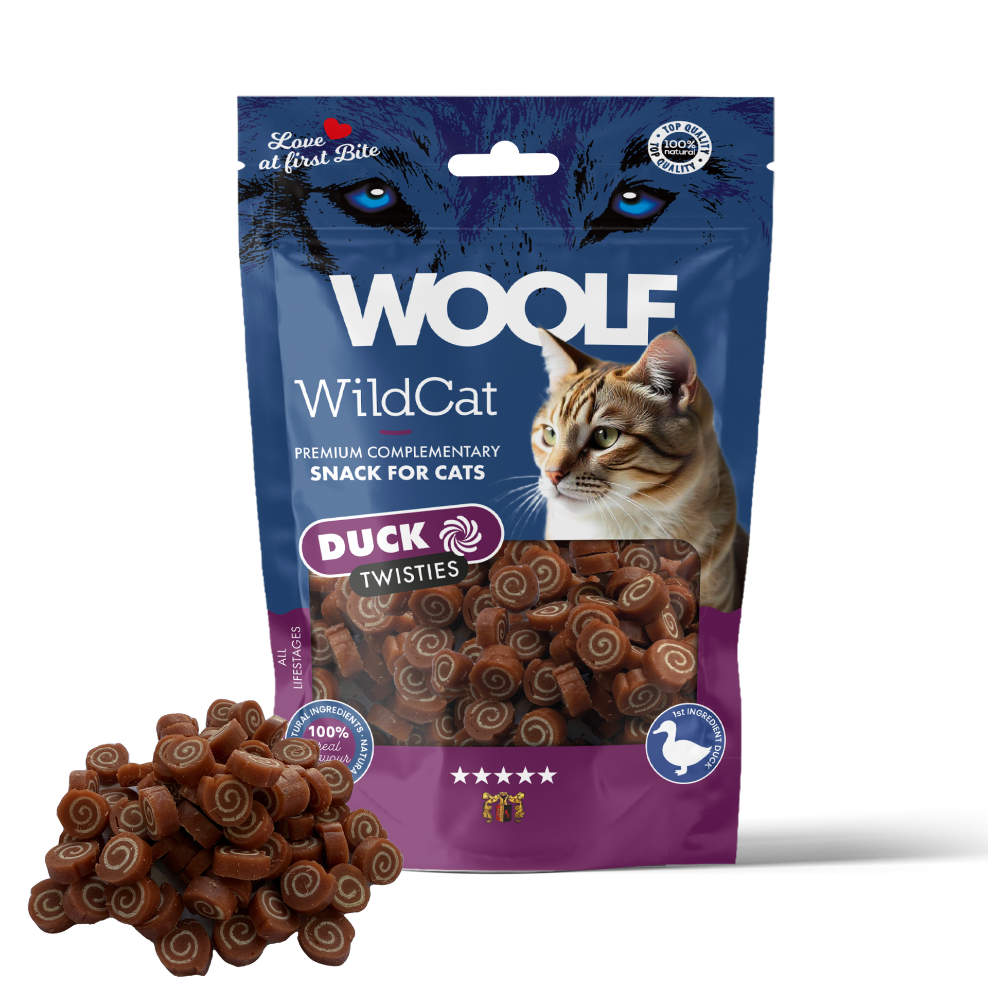 Woolf WildCat Duck Twisties 50g