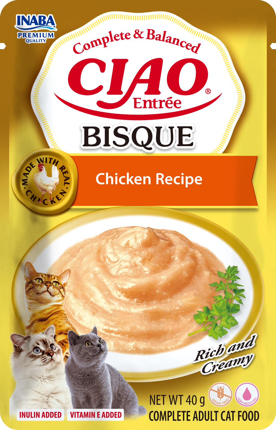 Inaba Cat CIAO Entrée Bisque Chicken Recipe 40g