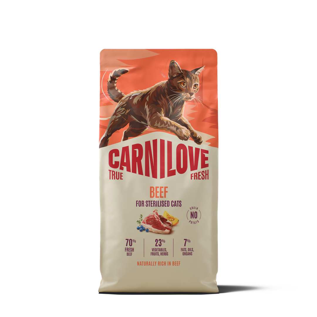 CARNILOVE TRUE FRESH Cat Dry Beef for Sterilised Adult All Breeds 6kg