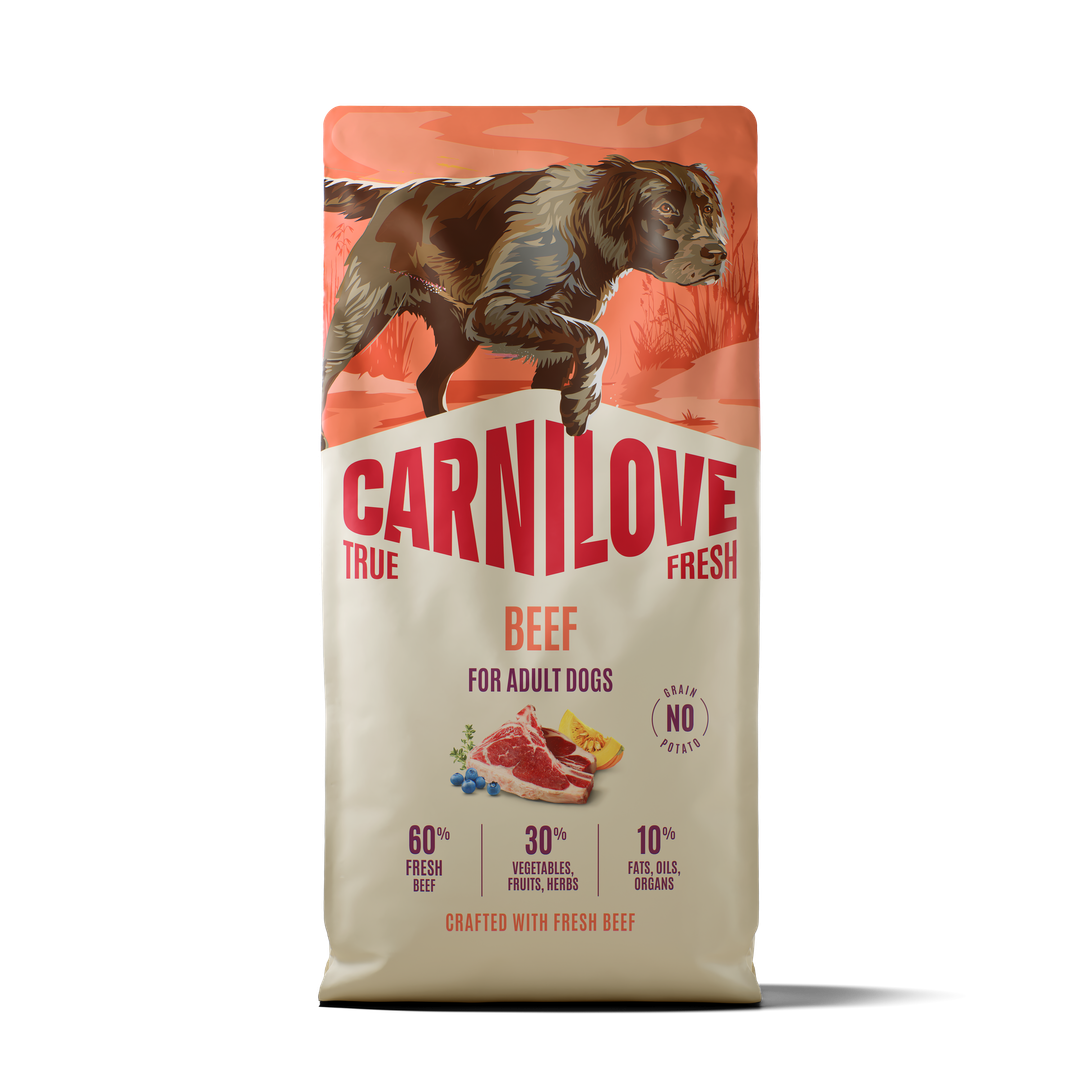 CARNILOVE TRUE FRESH Dog Dry Beef for Adult All Breeds 12kg