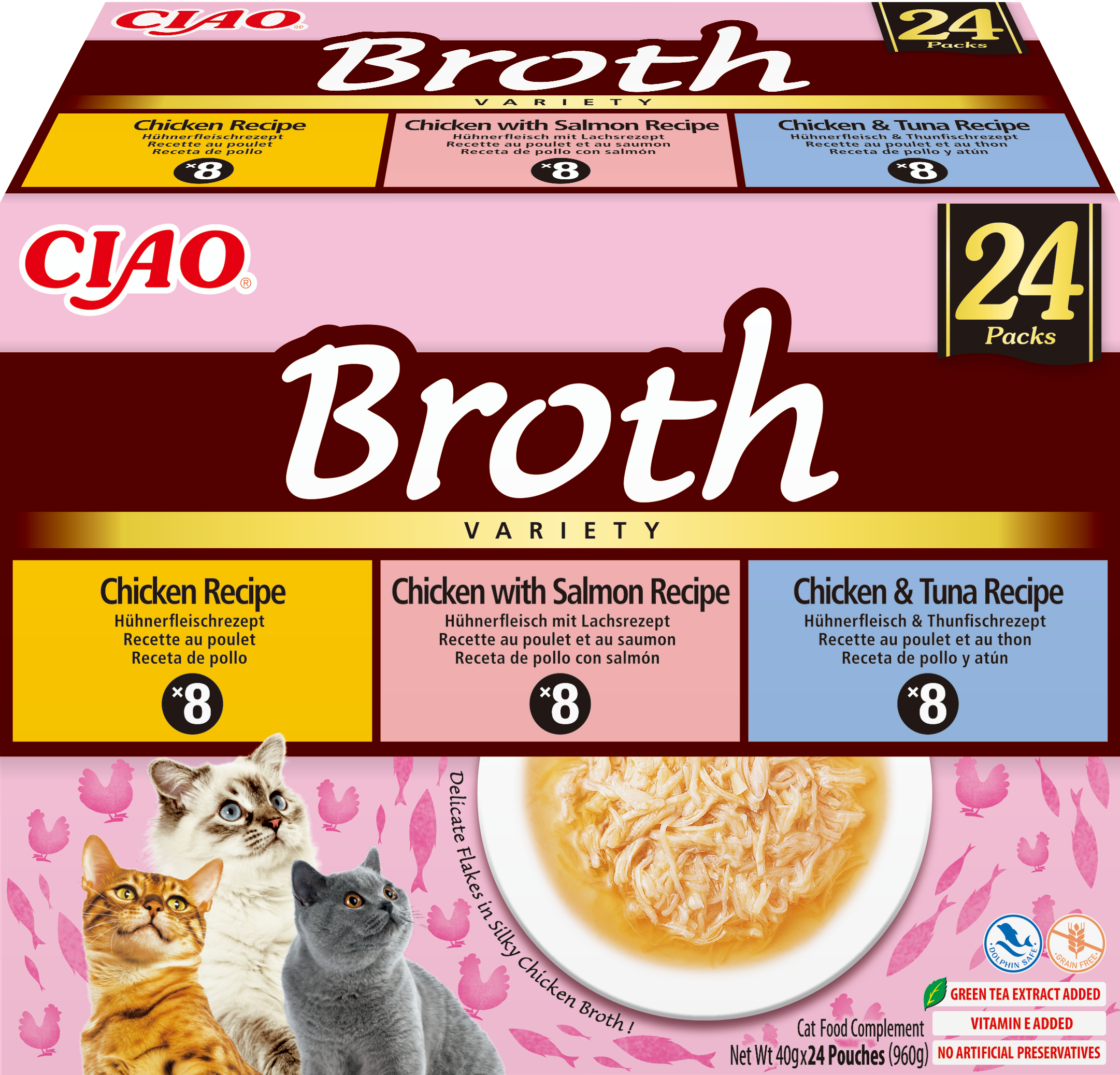 INABA CIAO Broth 24p Chicken, Fish 24x40g (960g)