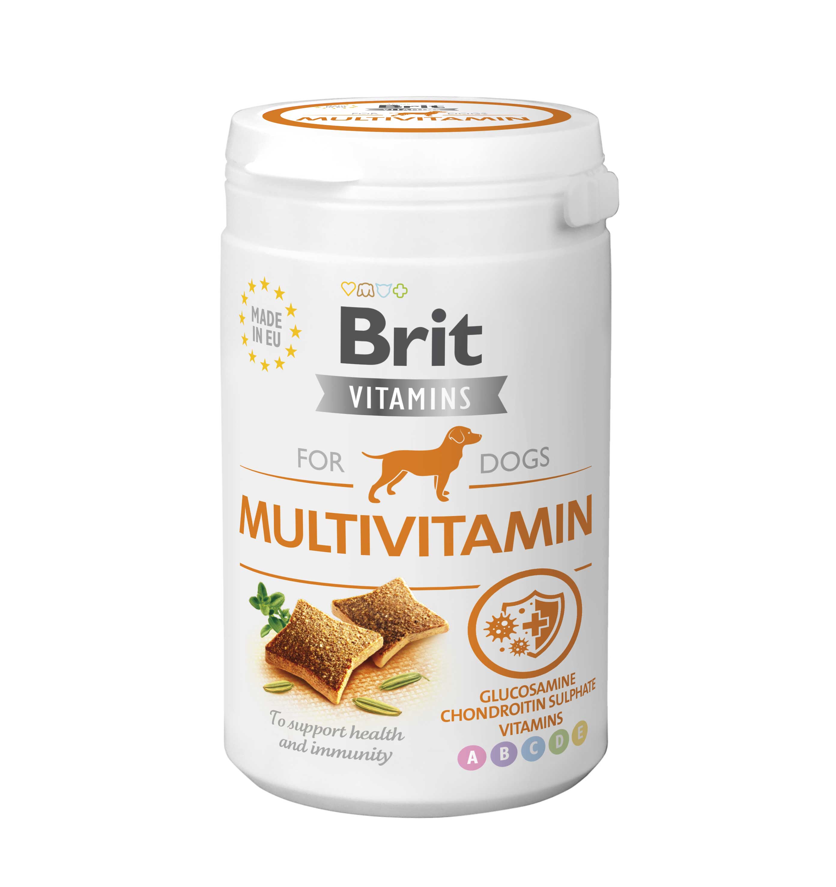Brit Vitamins Dog Multivitamin, 150 g Wspierająca odporność karma uzupełniająca dla dorosłych psów