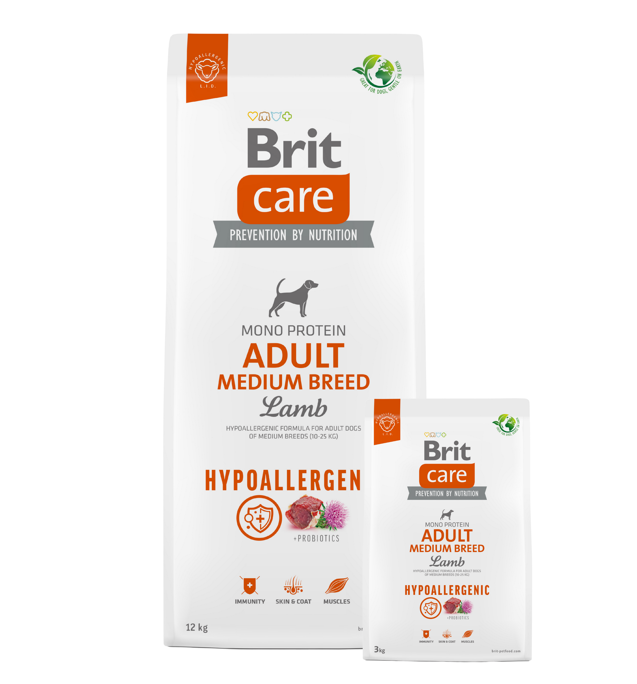 Promocja: 12kg + 3kg Brit Care Dog Hypoallergenic Adult Medium Breed Lamb w atrakcyjnej cenie