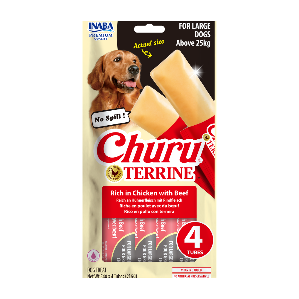 Inaba Churu Terrine Chicken & Beef Recipe 4x54g (216g)