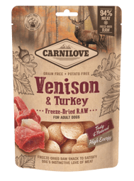 Carnilove Dog Freeze - Dried Raw Snack Venison & Turkey 60g