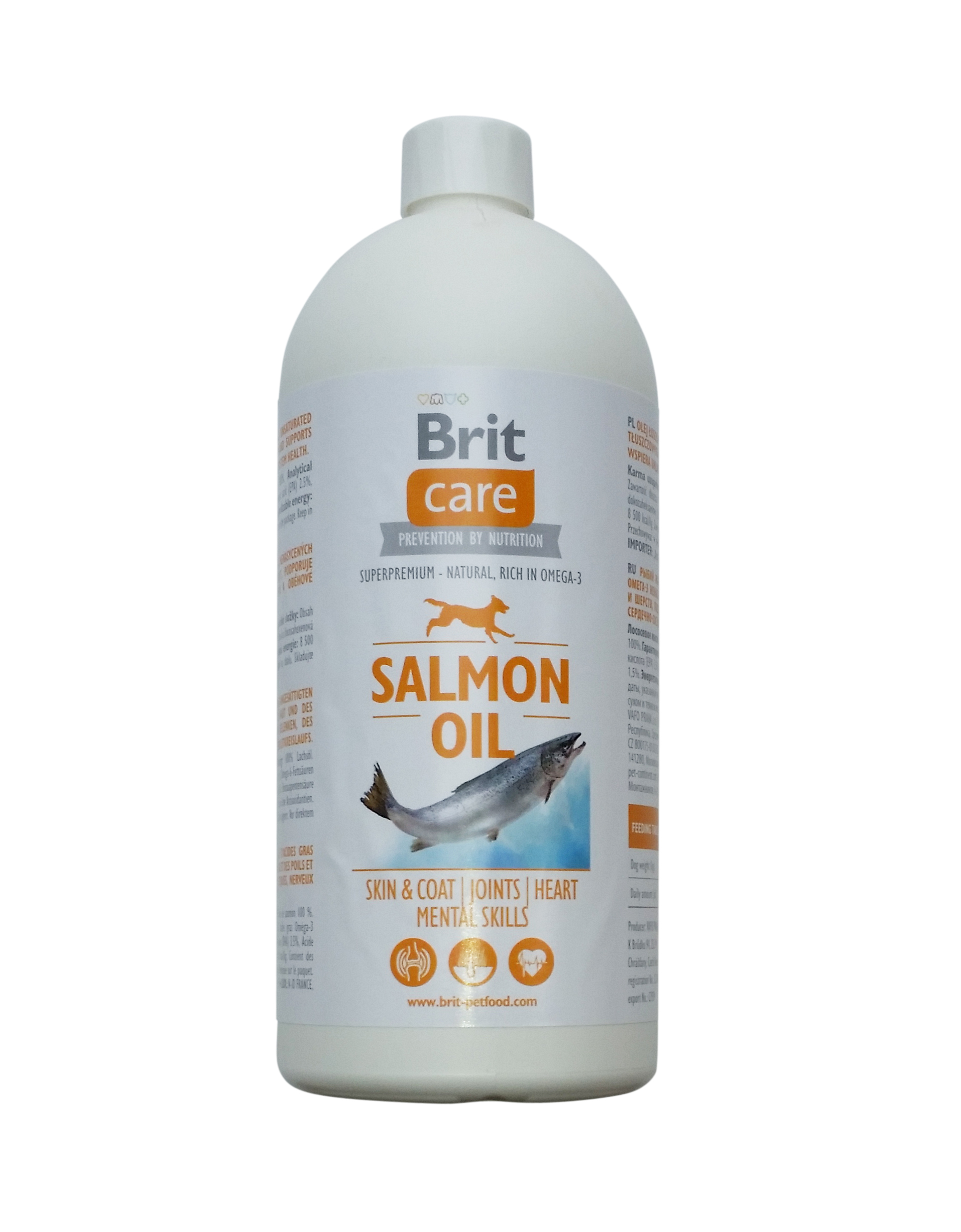 Brit Care Salmon Oil, 1000 ml Olej z łososia, suplement diety dla psów