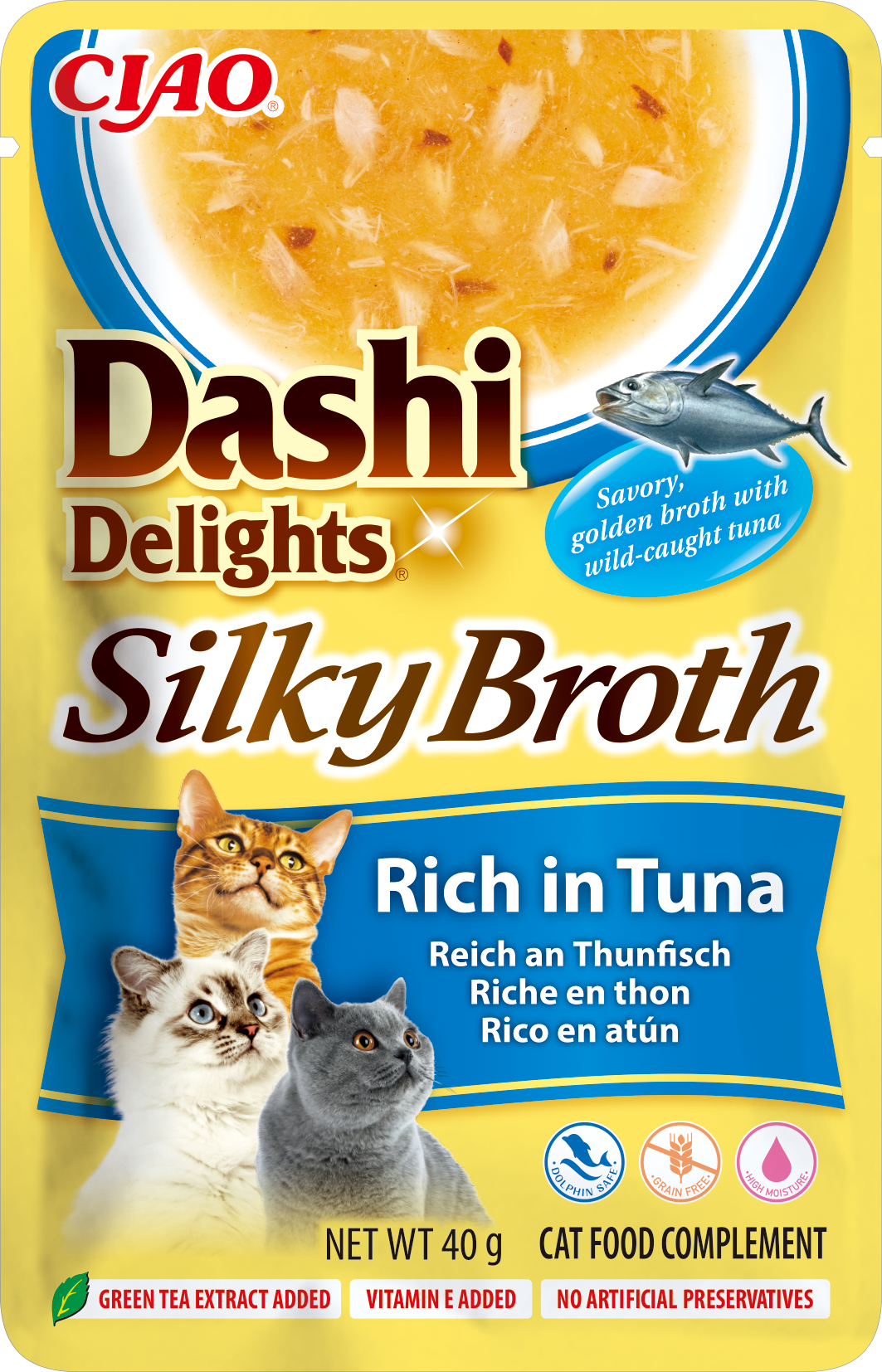 Inaba Cat DASHI DELIGHTS Silky Broth Tuna Recipe 40g