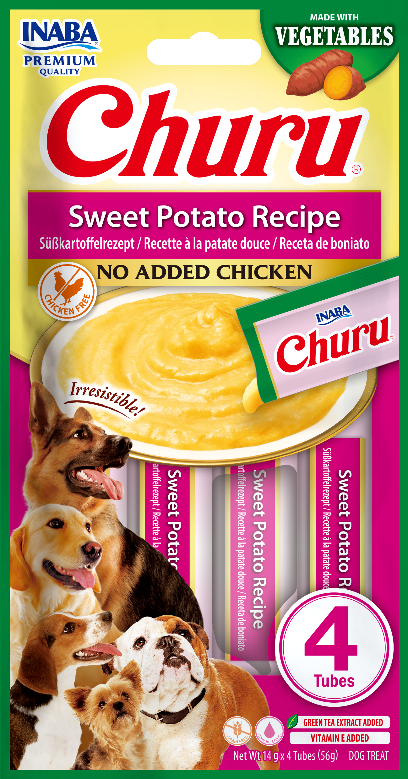 INABA Churu Dog VEGE Sweet Potato 4x14g (56g)