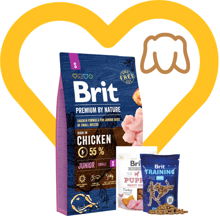 Pakiet Junior: Brit Premium by Nature Dog Junior S 8kg + 2 przysmaki w cenie Zestaw z Okazji Dnia Psiecka