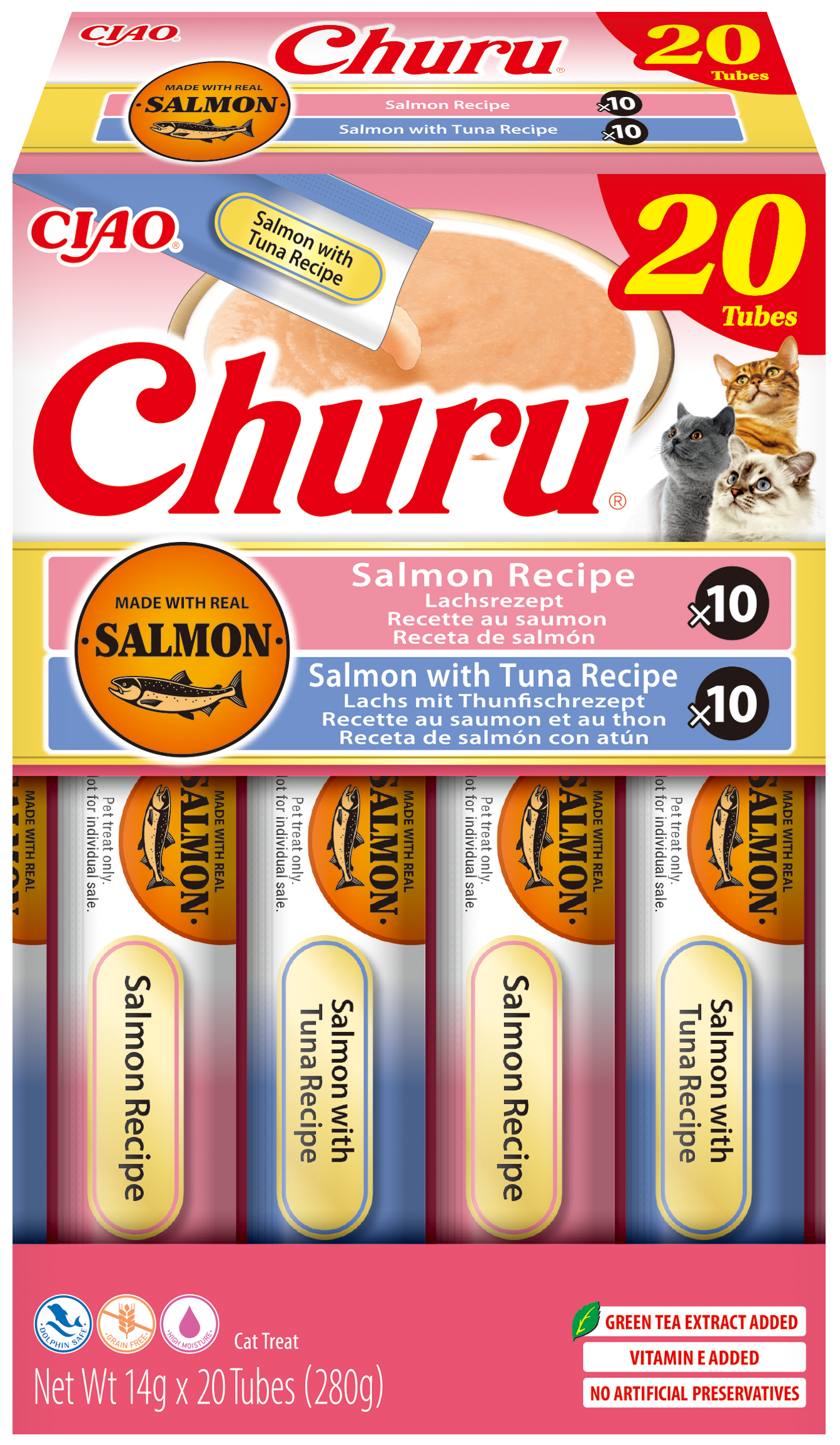 Inaba Cat Salmon Churu P20 Salmon & Tuna 20x14g (280g)