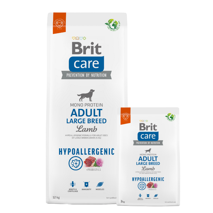 Promocja: 12kg + 3kg Brit Care Hypoallergenic Dog Adult Large Breed Lamb w atrakcyjnej cenie