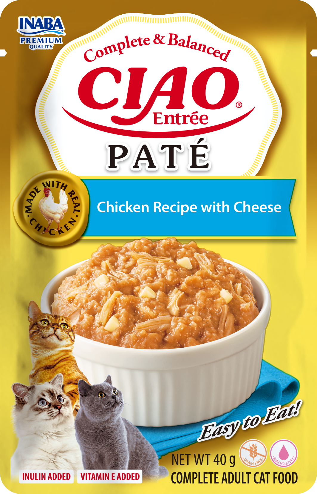 Inaba Cat CIAO Entrée Pate Chicken Recipe with Cheese 40g