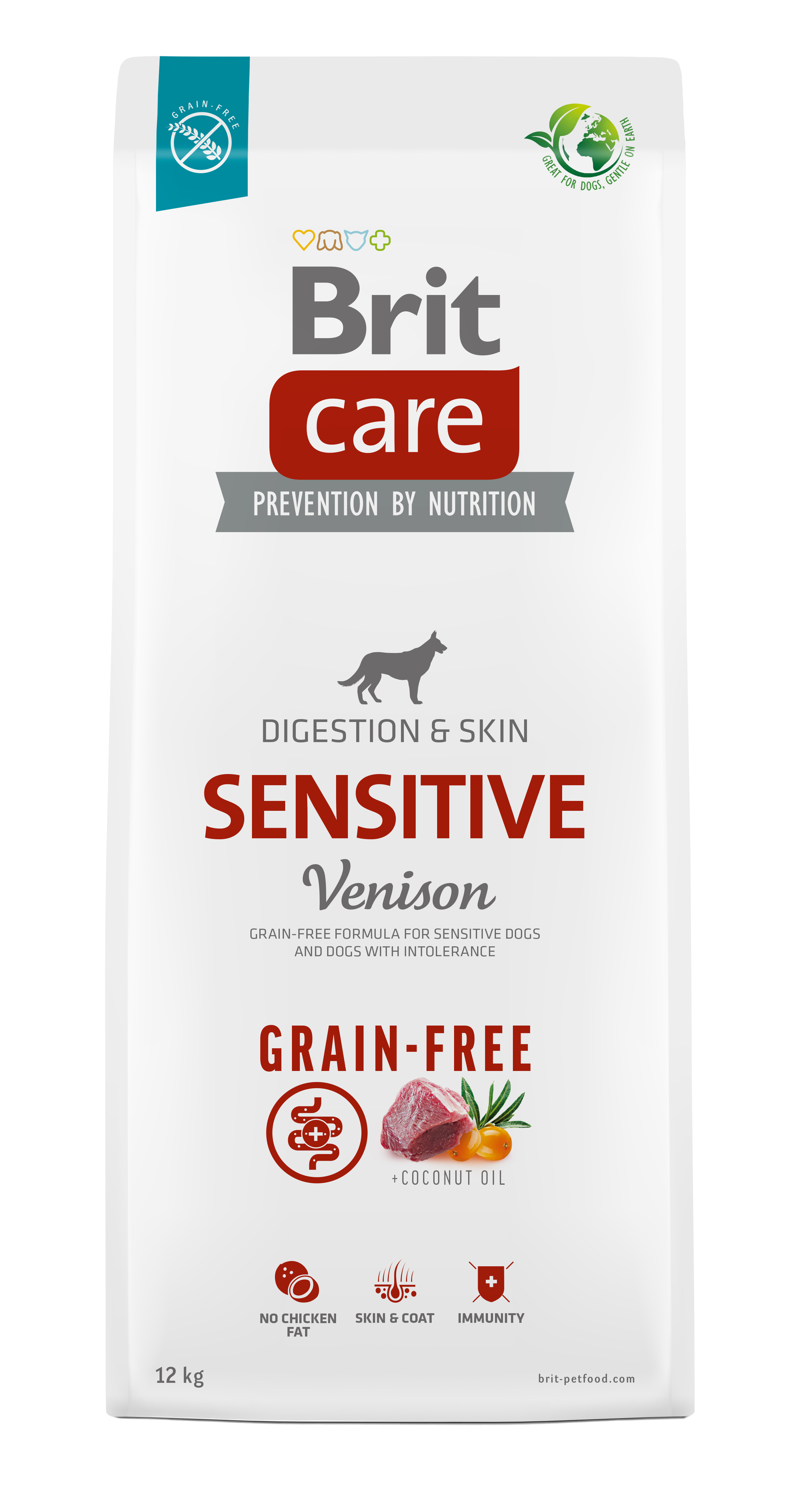 Brit Care Dog Grain-Free Sensitive, dziczyzna i ziemniaki, 12 kg Bezzbożowa karma dla psów z nietolerancją pokarmową