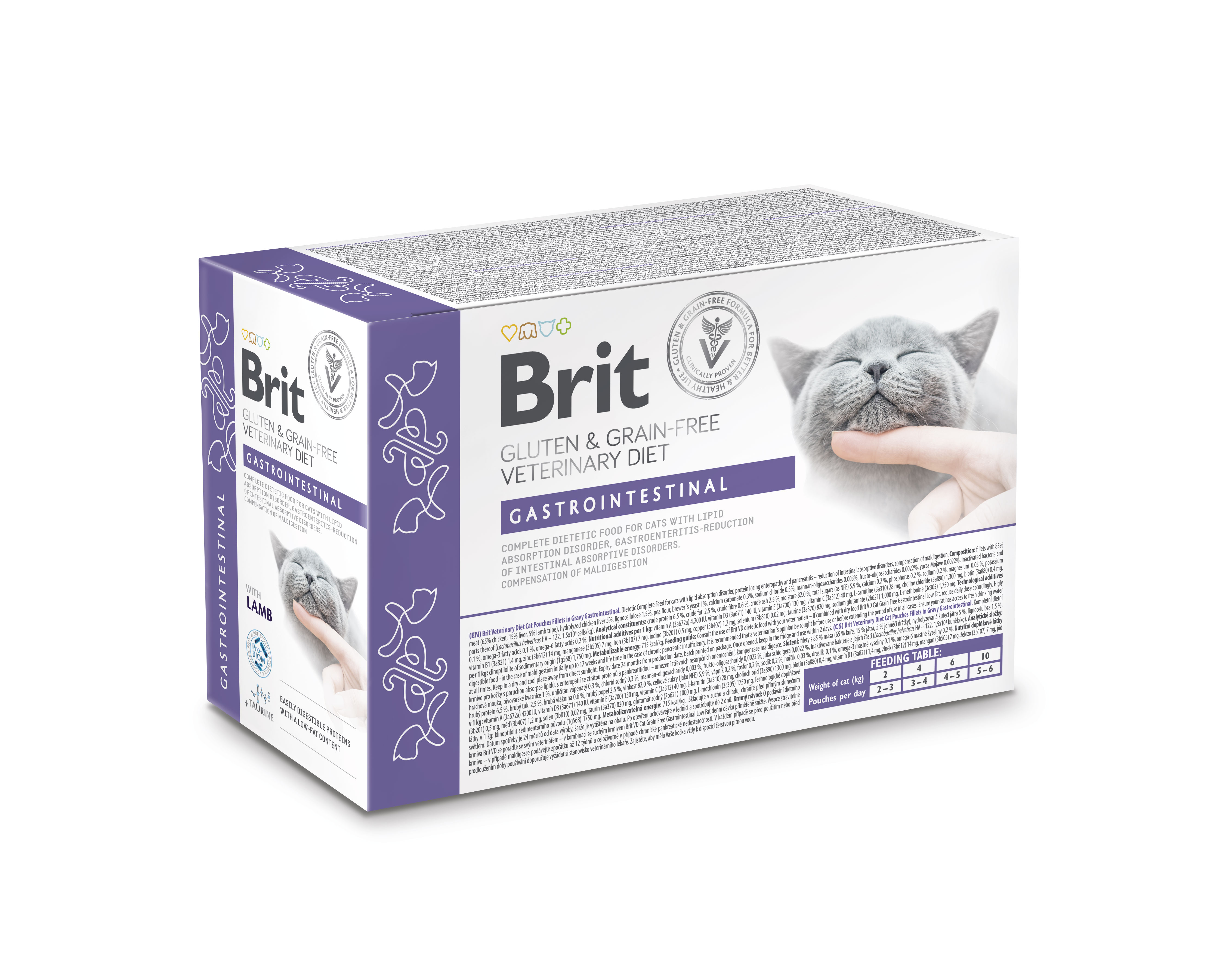 Brit Veterinary Diet Cat Pouches Fillets in Gravy Gastrointestinal, kurczak, 12x85 g Pełnoporcjowa karma dla kotów z problemami gastroenterologicznymi