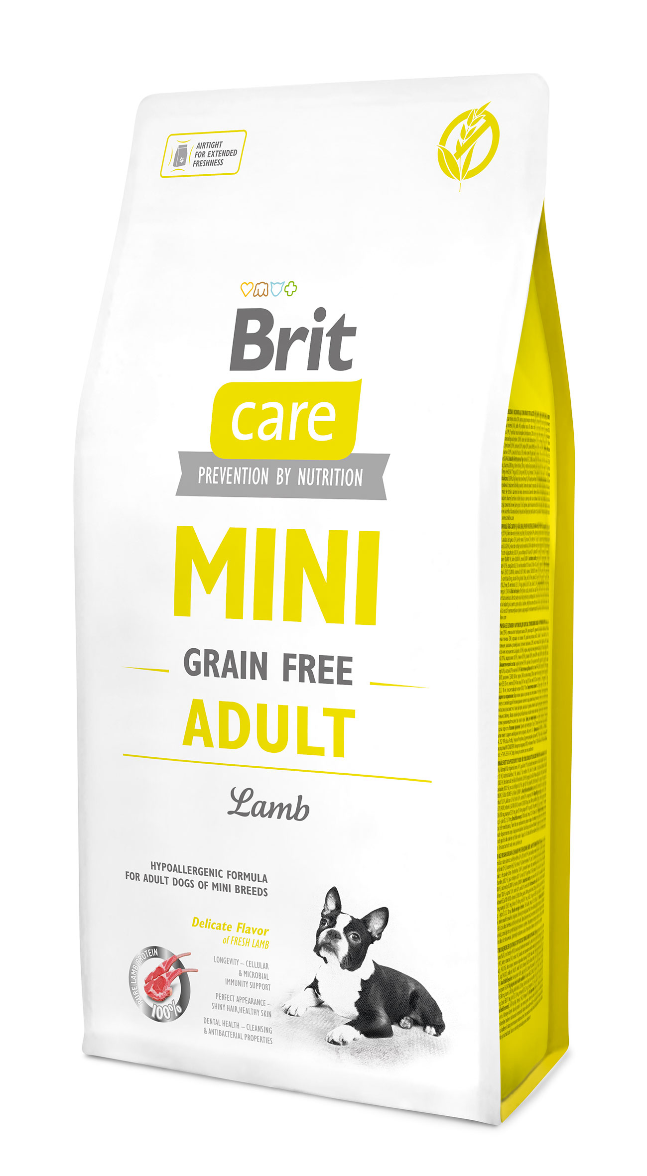 Brit Care Mini Grain-Free Adult, jagnięcina, 7 kg Pełnoporcjowa karma sucha dla dorosłych psów ras miniaturowych