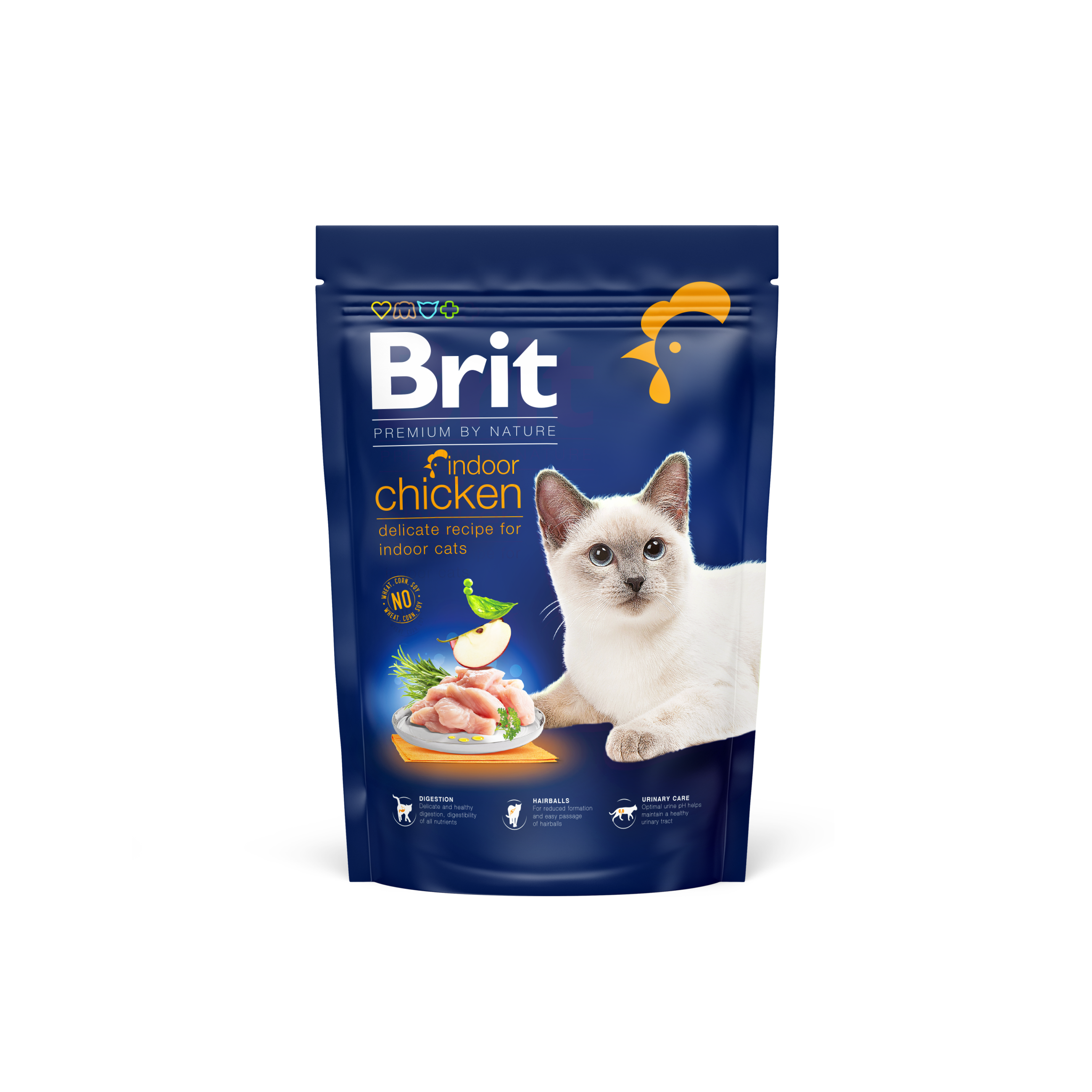 Brit Premium Cat Indoor, kurczak, 800 g Pełnoporcjowa karma dla dorosłych kotów domowych