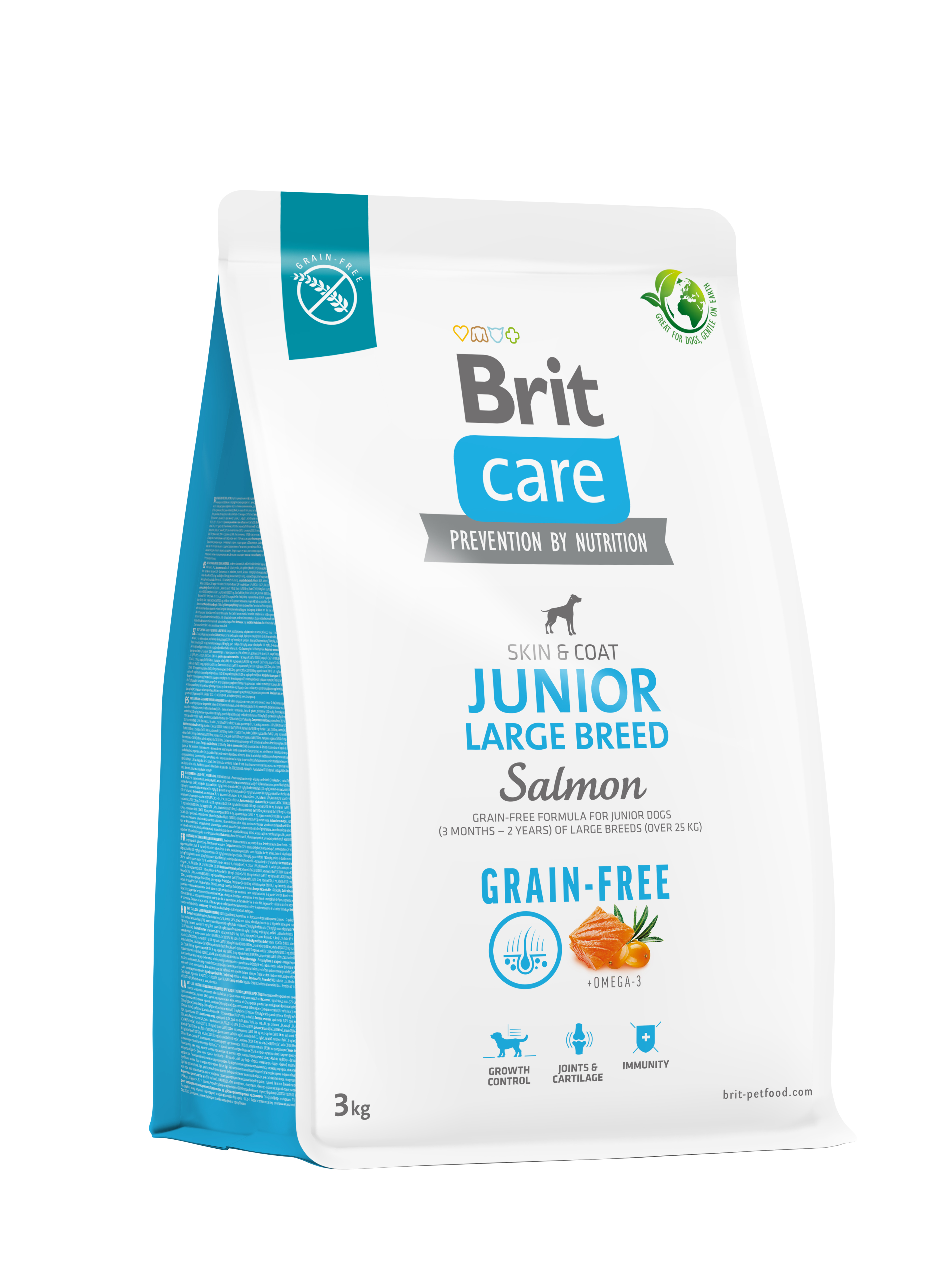 Brit Care Dog Grain-free Junior Large Breed, łosoś i ziemniaki, 3 kg Bezzbożowa karma dla młodych psów dużych ras