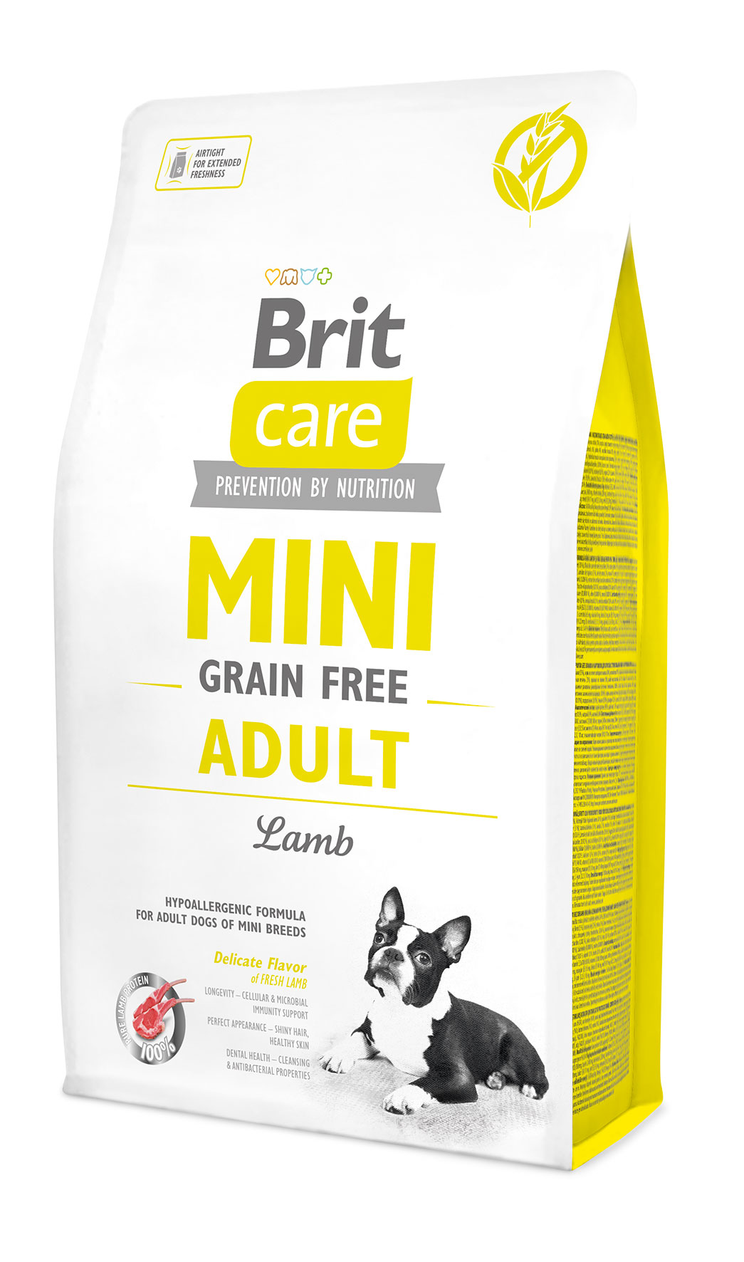 Brit Care Mini Grain-Free Adult, jagnięcina, 2 kg Pełnoporcjowa karma sucha dla dorosłych psów ras miniaturowych