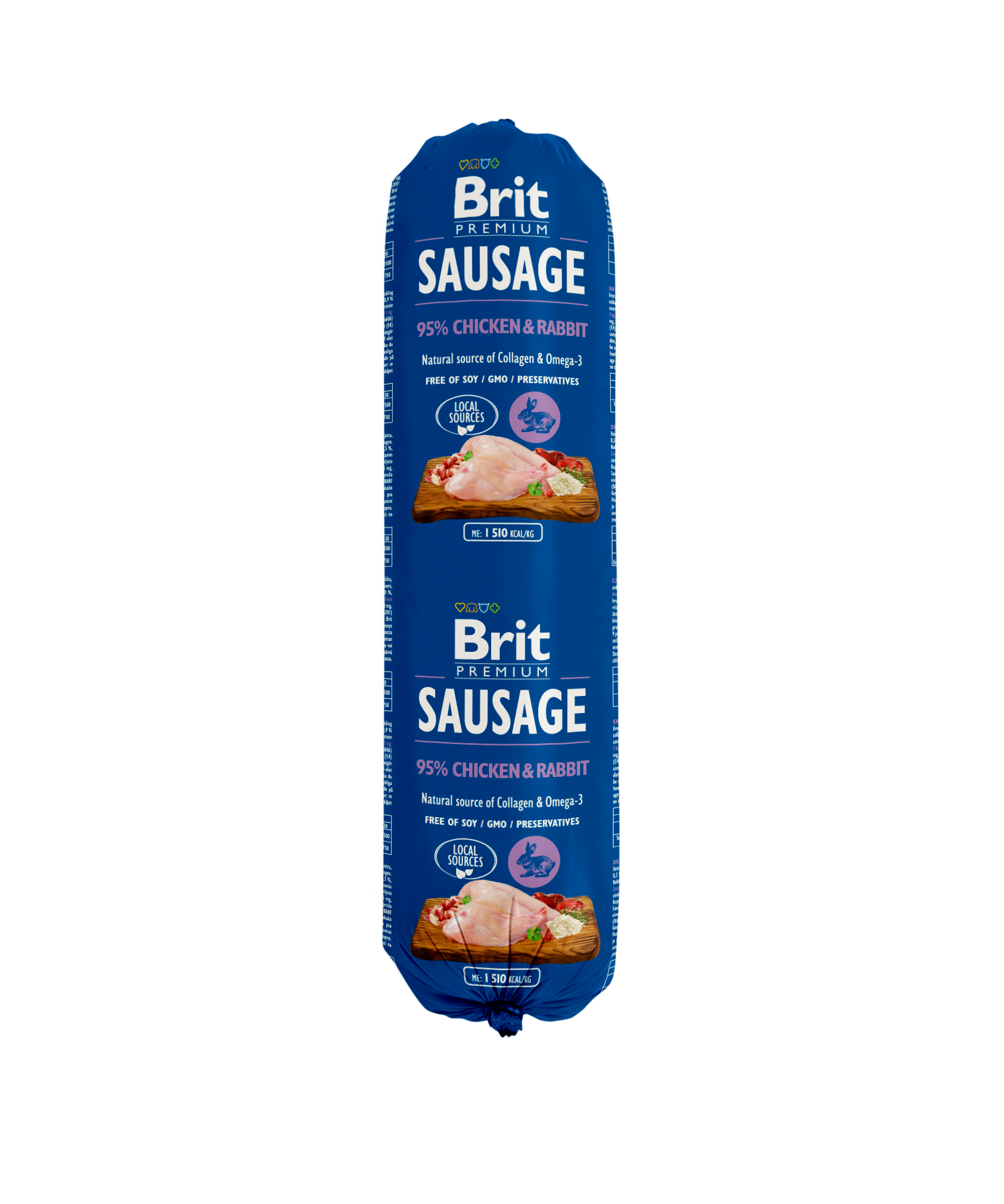 Brit Sausage, kurczak i królik, 800 g Pełnoporcjowa karma mokra dla psów wszystkich ras