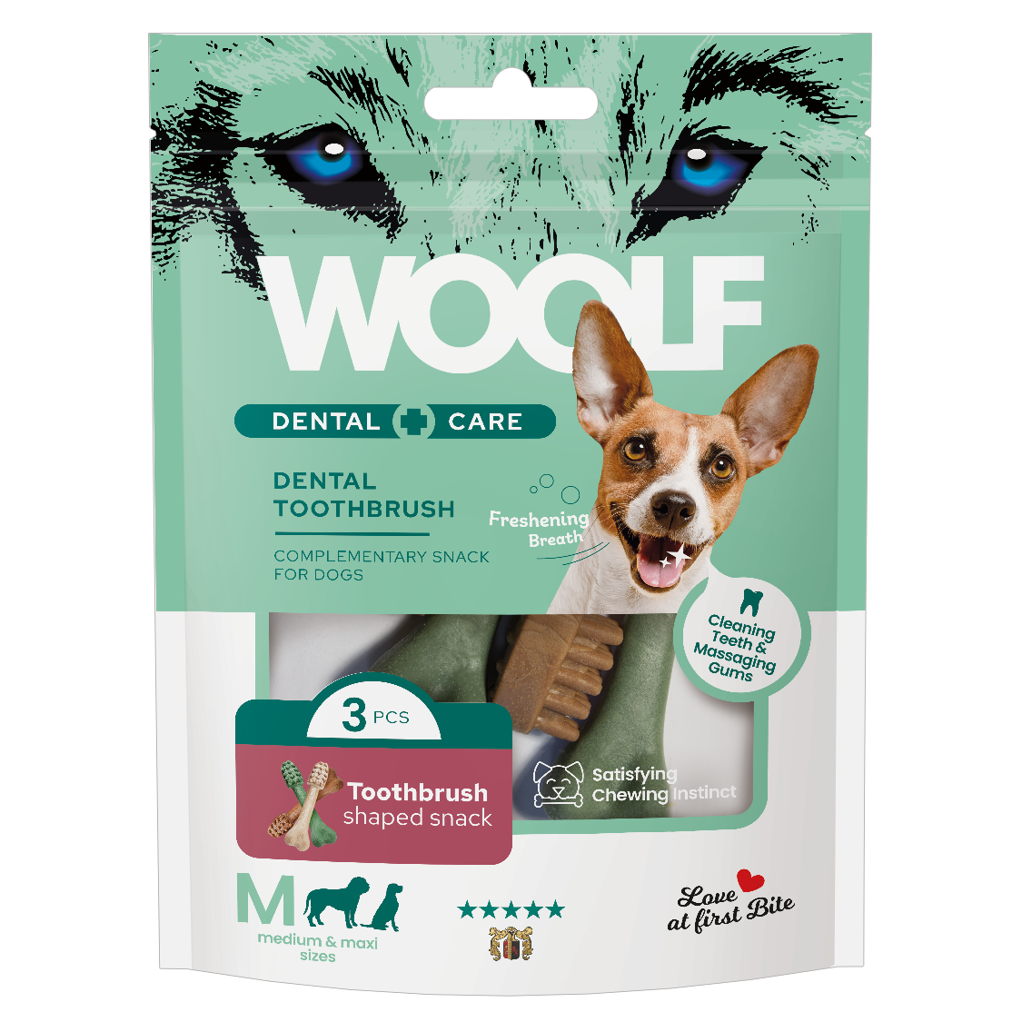 WOOLF Dental Care ToothBrush M 120g (3szt)